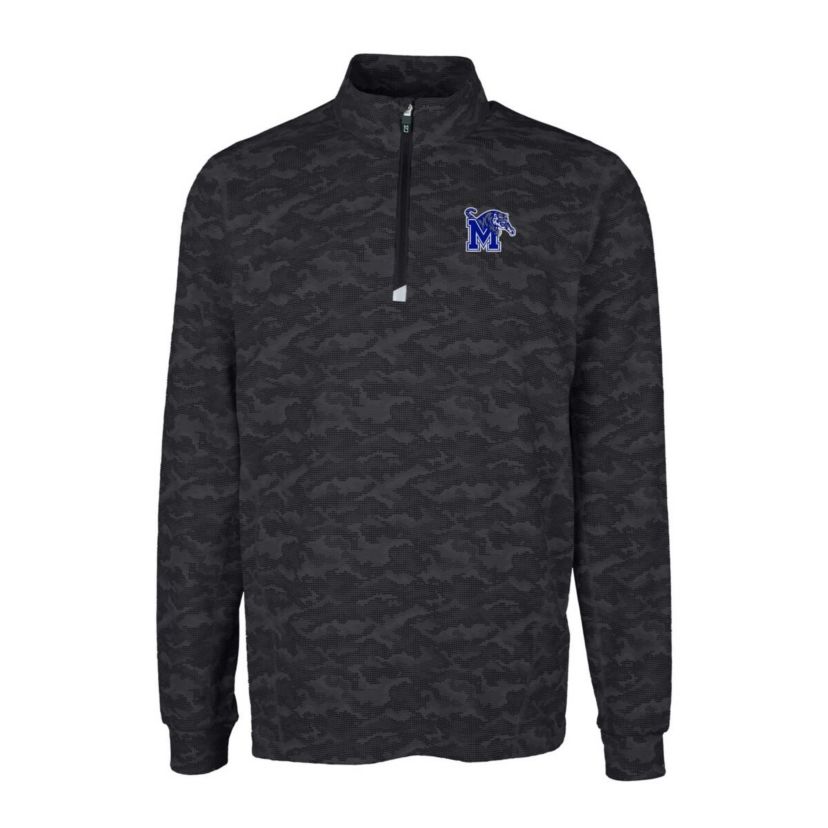 NCAA Memphis Tigers Traverse Print Stretch Quarter-Zip Pullover Top