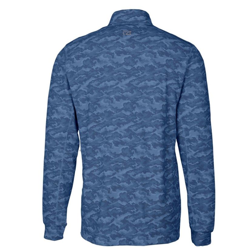 Navy Midshipmen NCAA Midshipmen Traverse Print Stretch Quarter-Zip Pullover Top