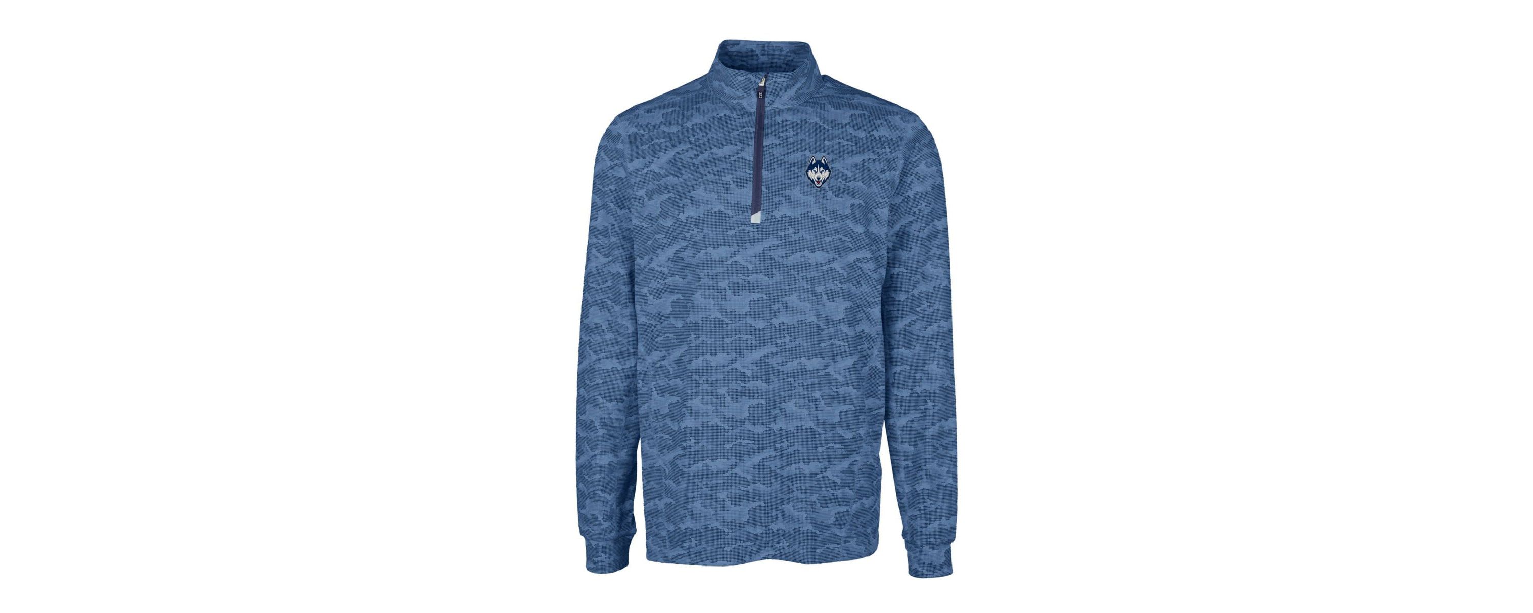 Connecticut Huskies NCAA UConn Huskies Traverse Print Stretch Quarter-Zip Pullover Top