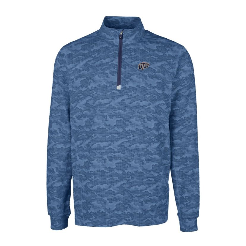 NCAA UTEP Miners Traverse Print Stretch Quarter-Zip Pullover Top