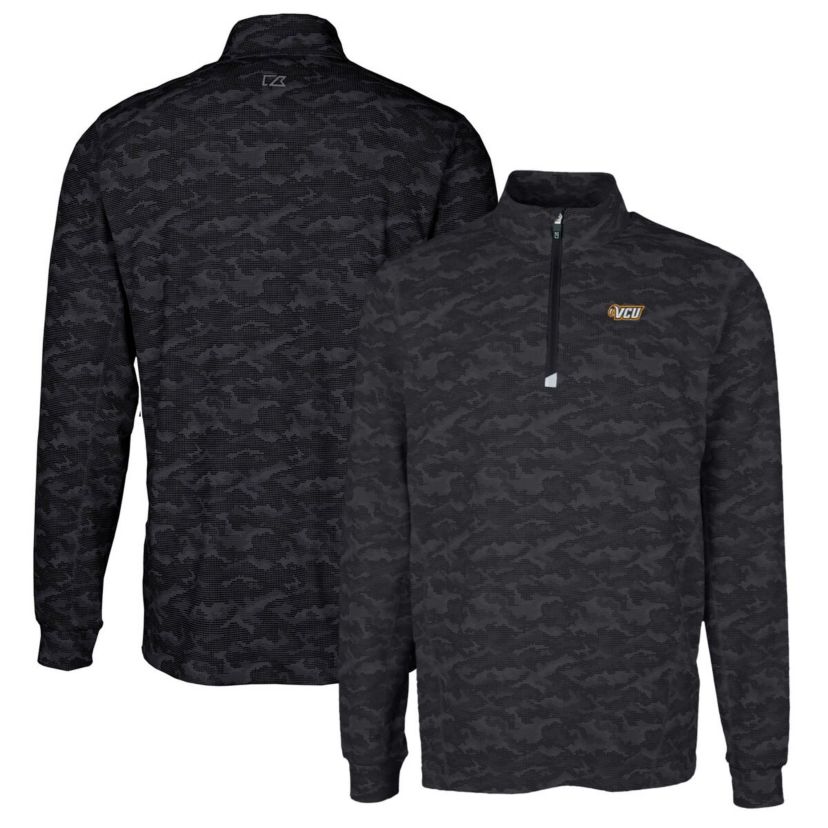 NCAA VCU Rams Traverse Print Stretch Quarter-Zip Pullover Top