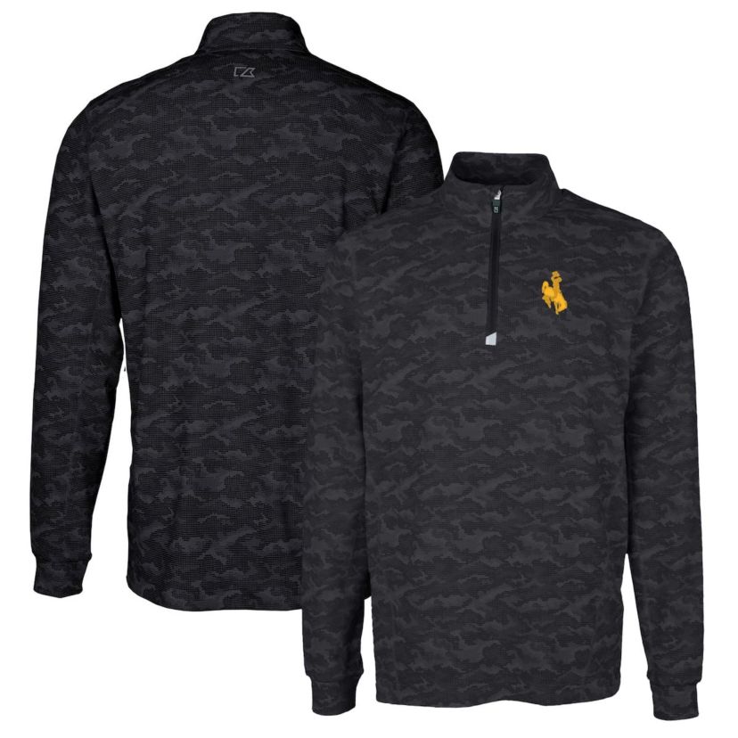 NCAA Wyoming Cowboys Traverse Print Stretch Quarter-Zip Pullover Top
