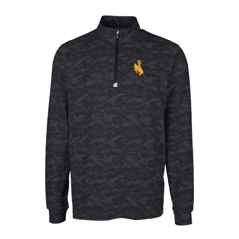 NCAA Wyoming Cowboys Traverse Print Stretch Quarter-Zip Pullover Top