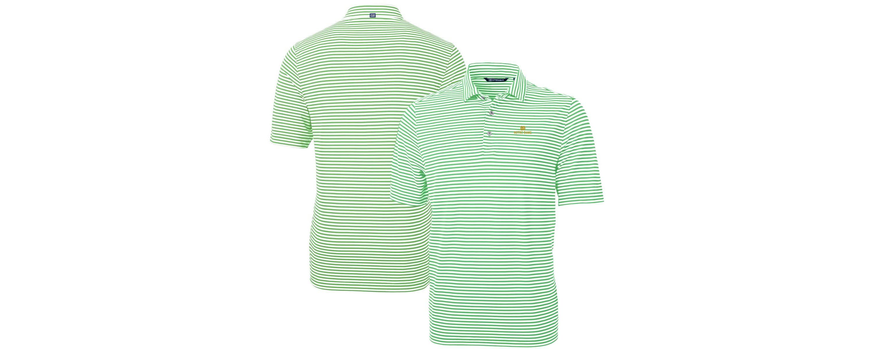 NCAA Kelly Notre Dame Fighting Irish Virtue Eco Pique Stripe Recycled Polo