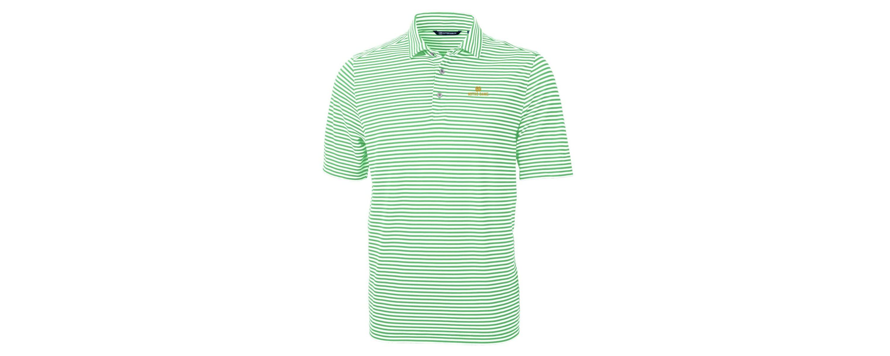NCAA Kelly Notre Dame Fighting Irish Virtue Eco Pique Stripe Recycled Polo