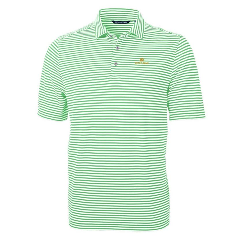 NCAA Kelly Notre Dame Fighting Irish Virtue Eco Pique Stripe Recycled Polo