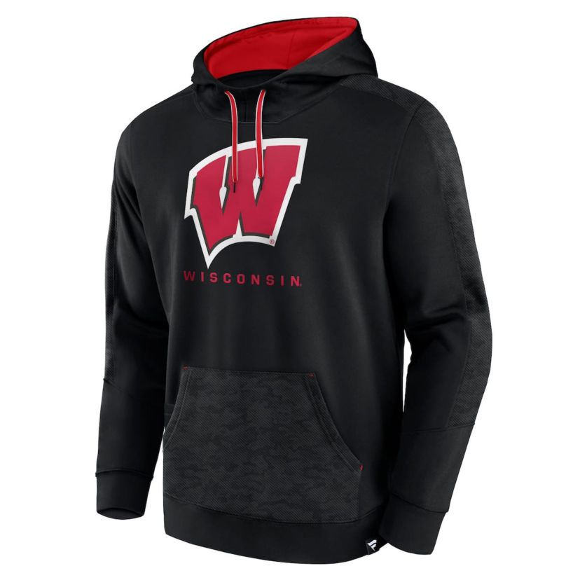 NCAA Fanatics Wisconsin Badgers Defender Pullover Hoodie