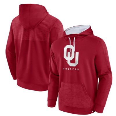 Men's NCAA Fanatics Oklahoma Sooners Defender Pullover Hoodie, Crimson, Medium