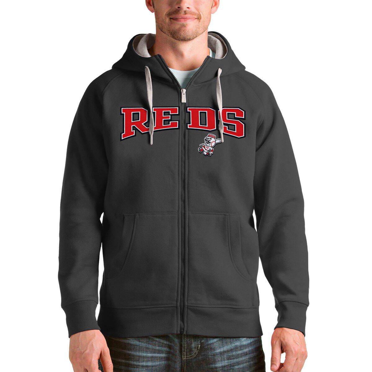 MLB Cincinnati Reds Team Logo Victory Full-Zip Hoodie
