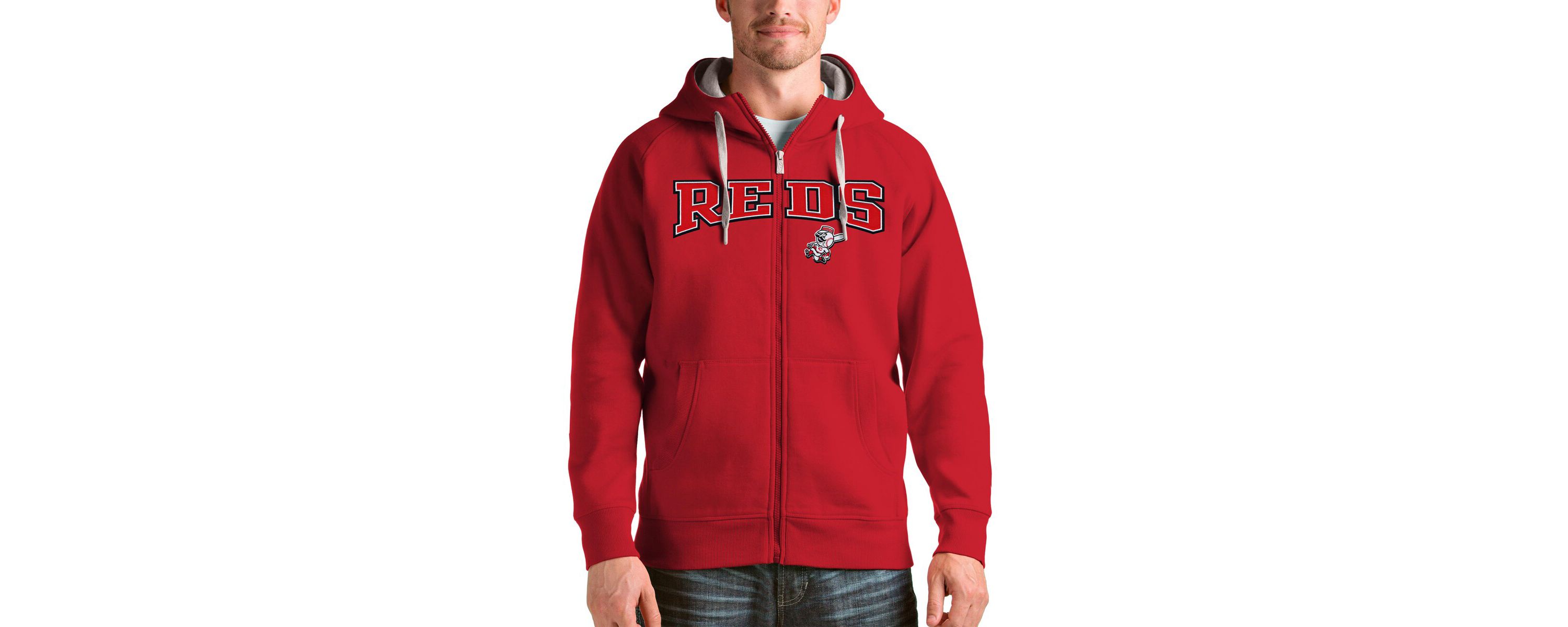 MLB Cincinnati Reds Team Logo Victory Full-Zip Hoodie
