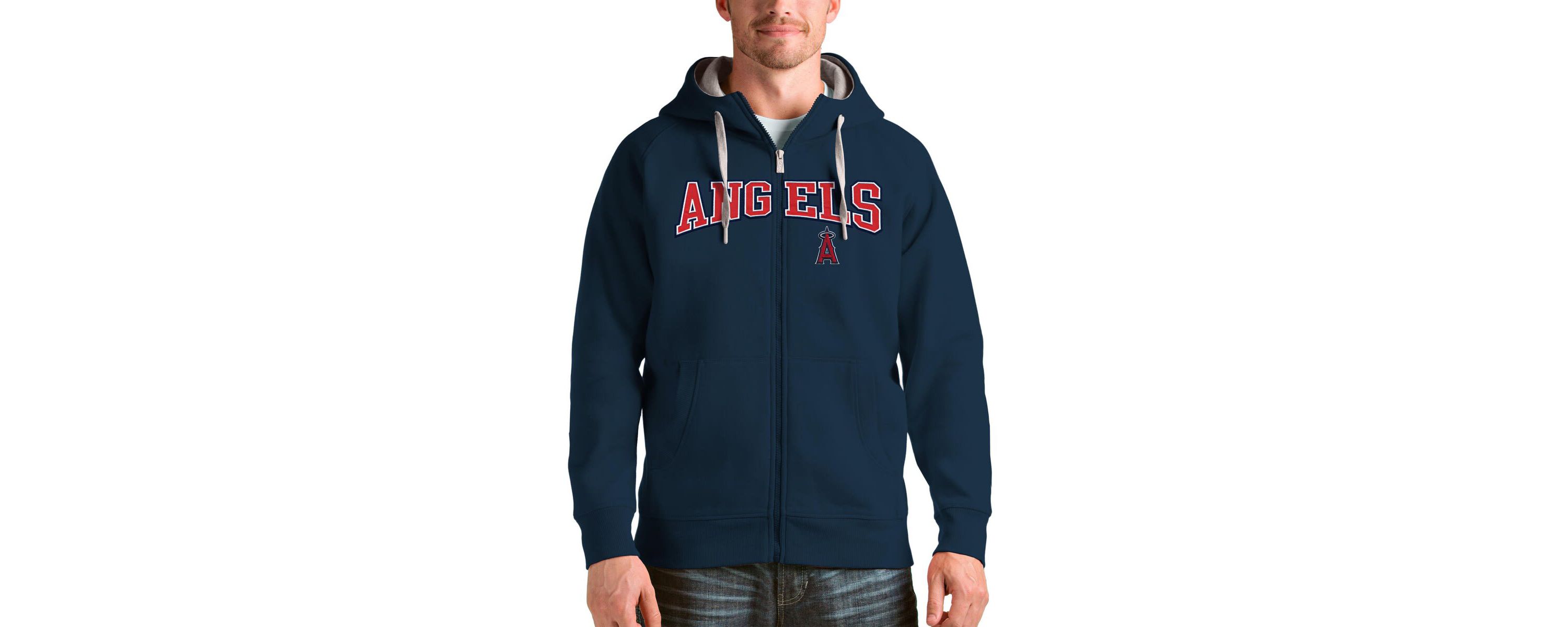 MLB Los Angeles Angels Team Logo Victory Full-Zip Hoodie