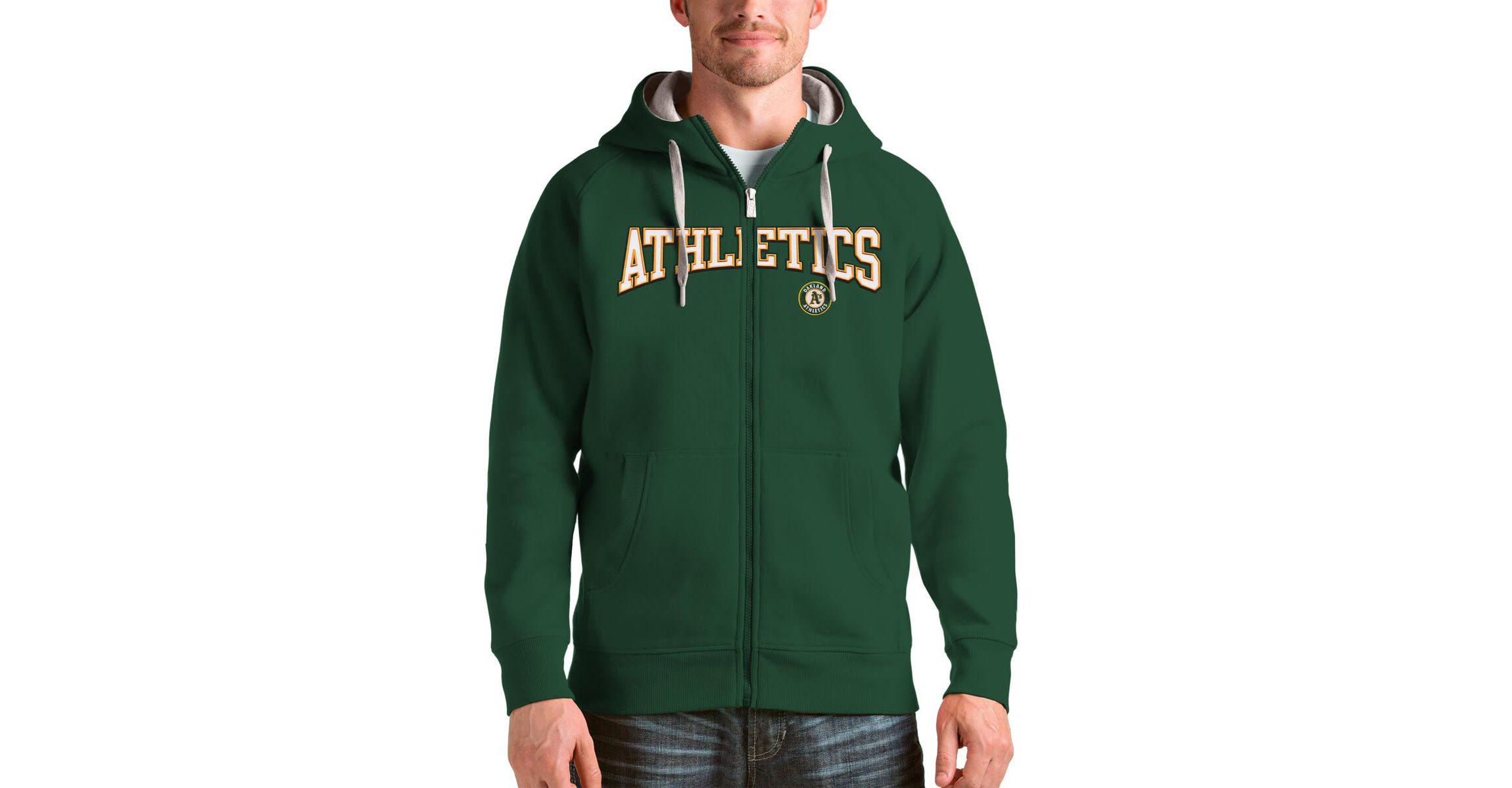 Oakland Athletics MLB Athletics Team Logo Victory Full-Zip Hoodie