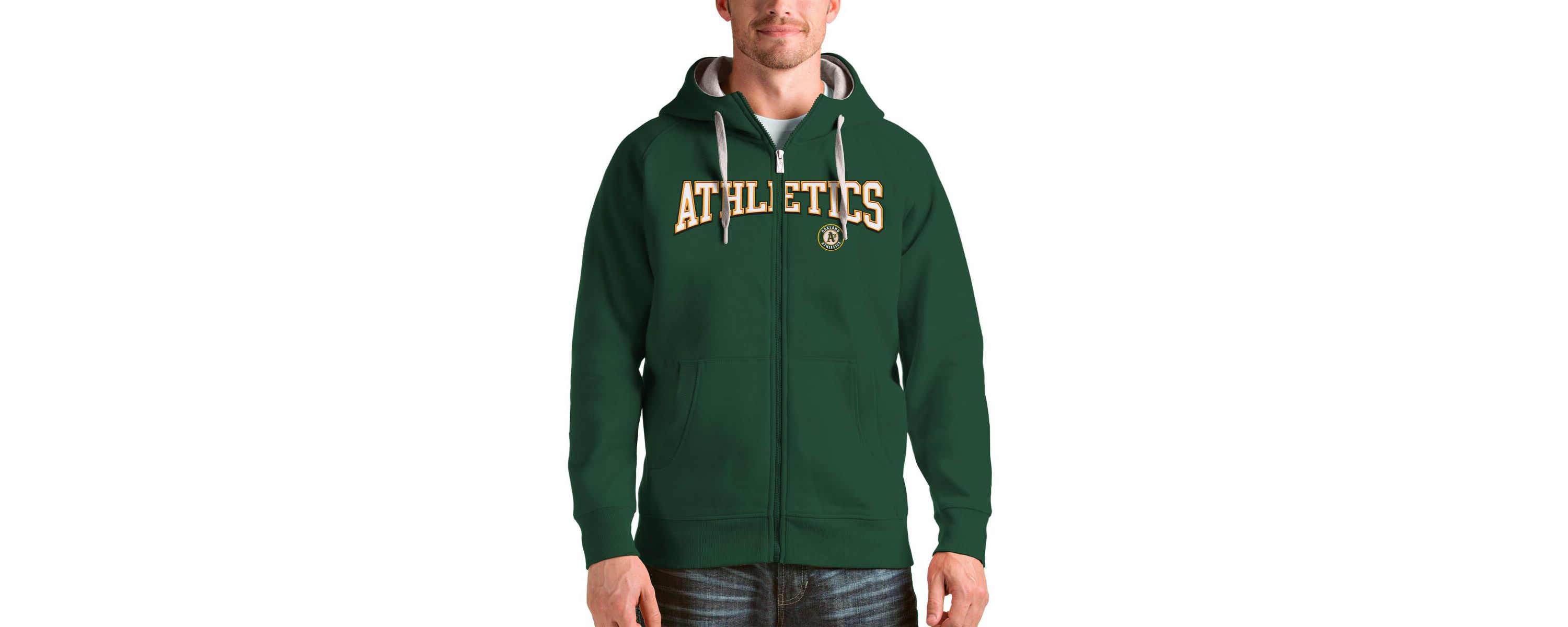 Oakland Athletics MLB Athletics Team Logo Victory Full-Zip Hoodie