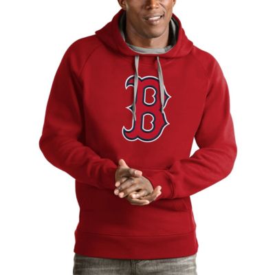 Antigua Men's Boston Red Sox MLB Boston Sox Victory Pullover Team Logo Hoodie, Medium