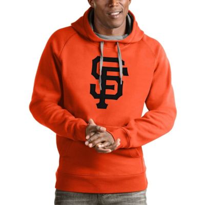 Antigua Men's MLB San Francisco Giants Victory Pullover Team Logo Hoodie, Orange, Large