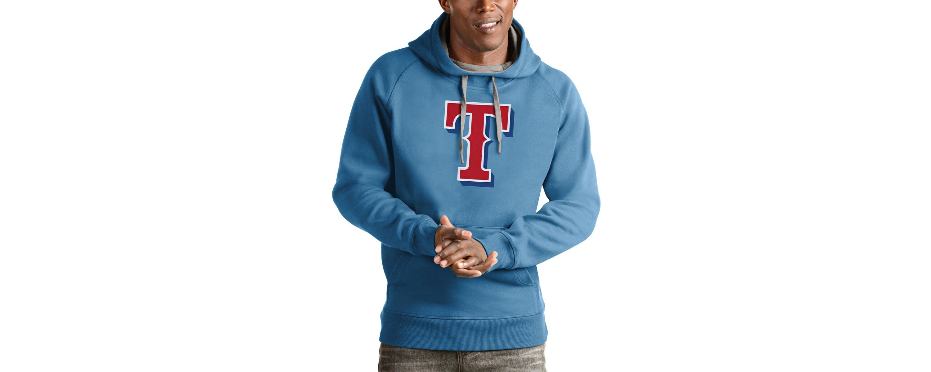 MLB Light Texas Rangers Victory Pullover Team Logo Hoodie