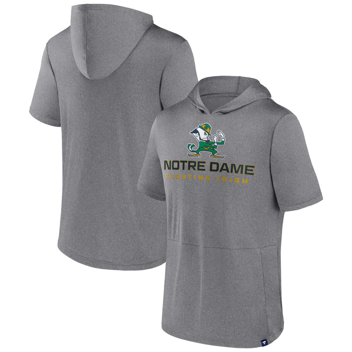 NCAA Fanatics Notre Dame Fighting Irish Modern Stack Hoodie T-Shirt