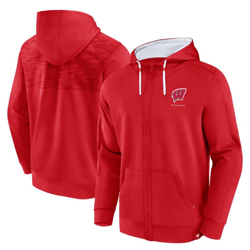NCAA Fanatics Wisconsin Badgers Power Index Full-Zip Hoodie
