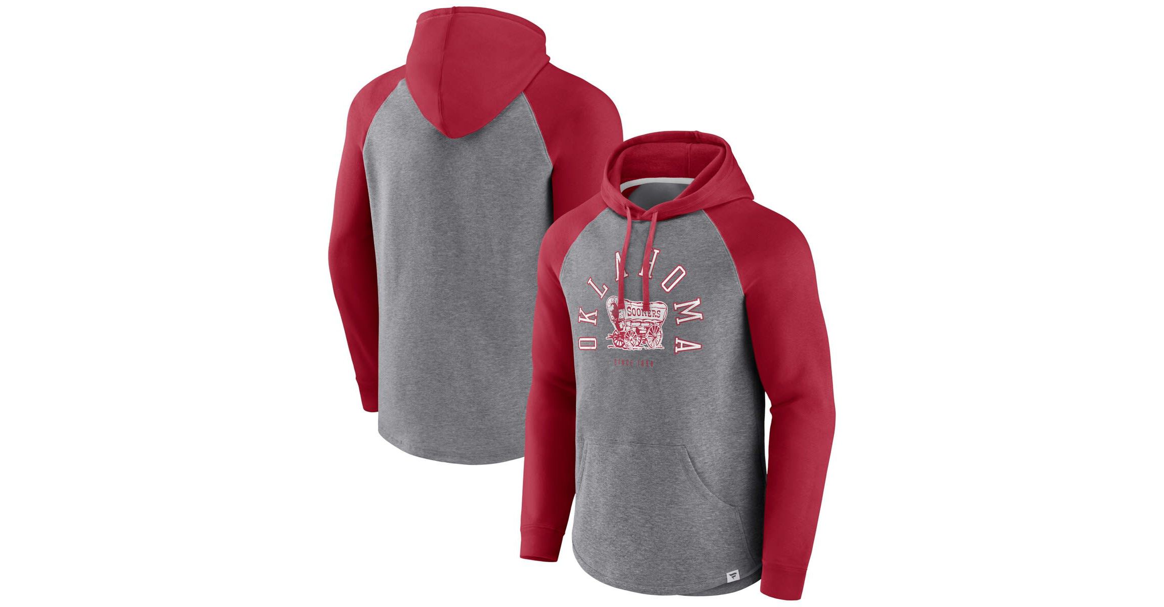 NCAA Fanatics Oklahoma Sooners Wrap Up Raglan Pullover Hoodie