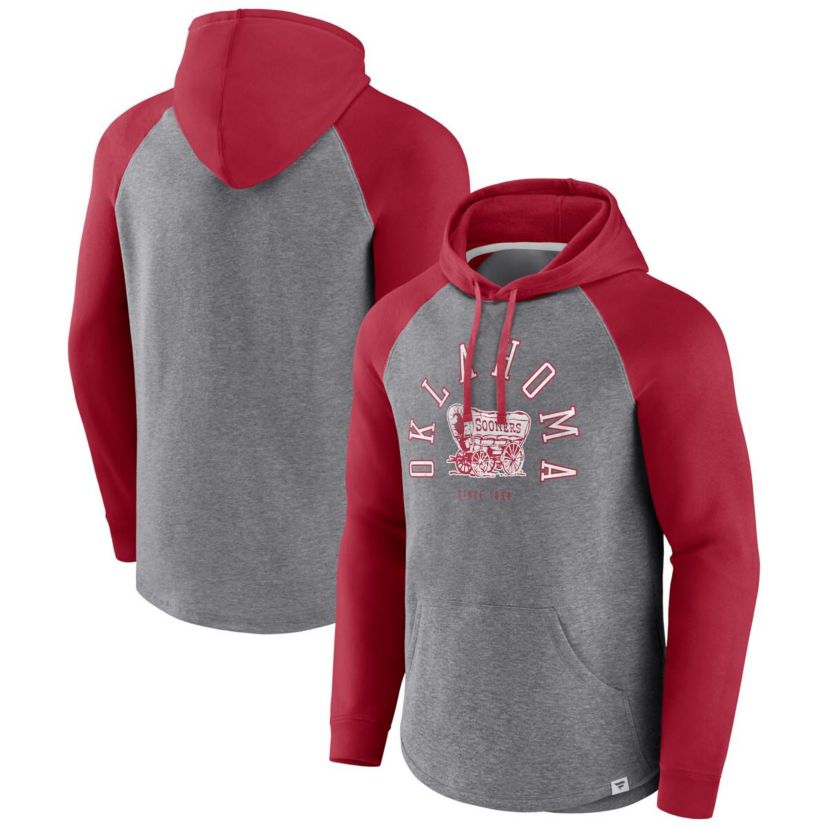 NCAA Fanatics Oklahoma Sooners Wrap Up Raglan Pullover Hoodie