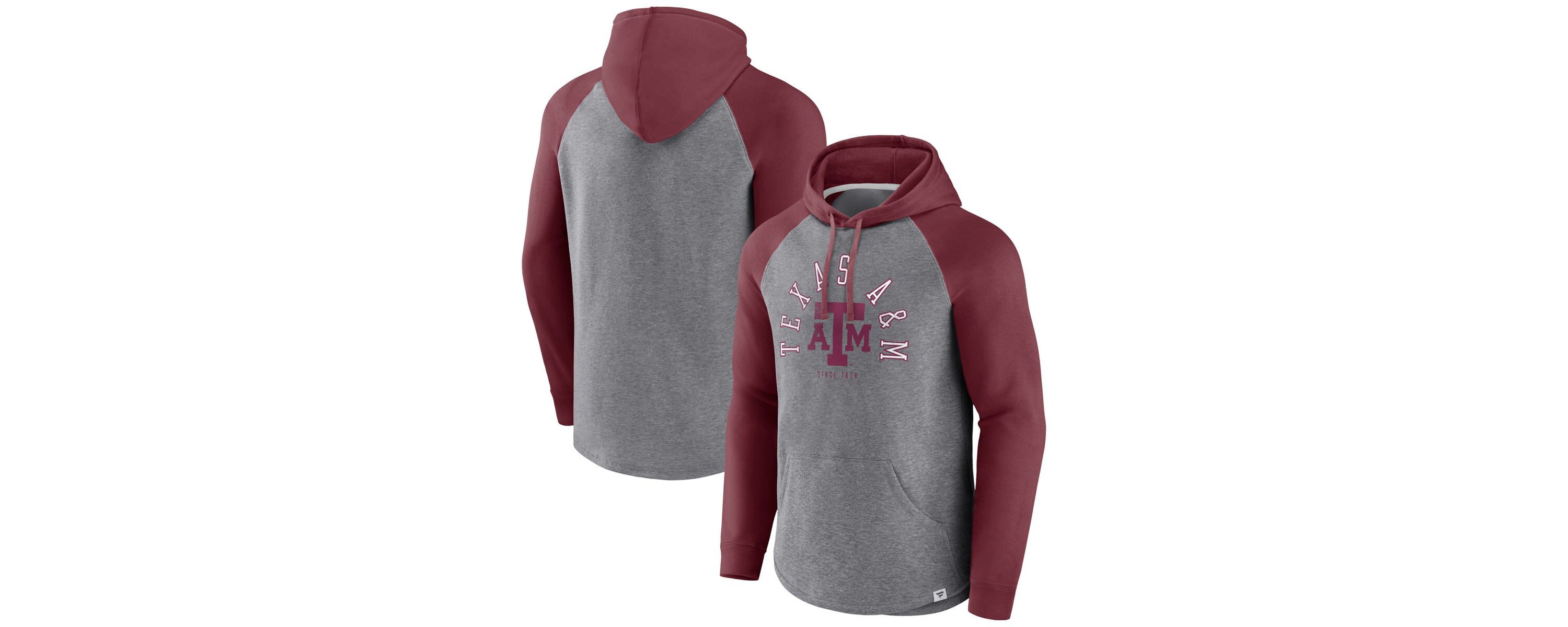 NCAA Fanatics Texas A&M Aggies Wrap Up Raglan Pullover Hoodie
