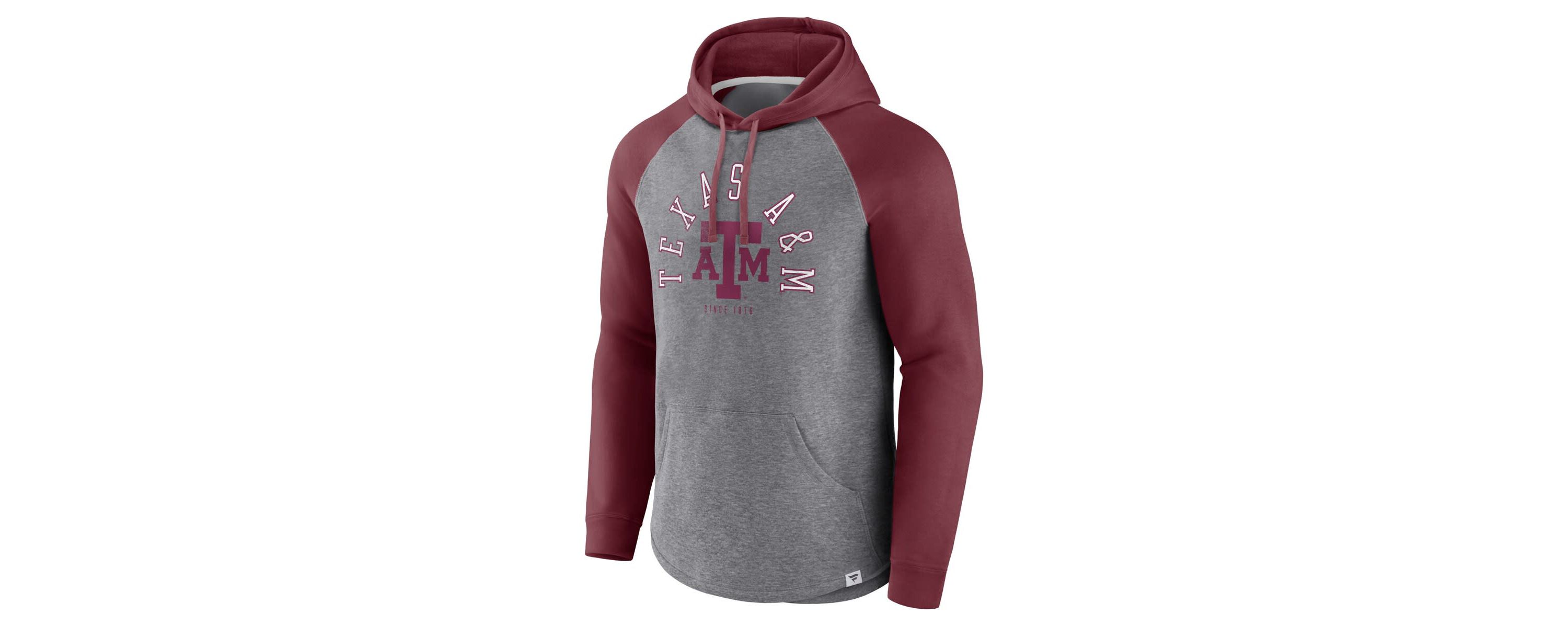 NCAA Fanatics Texas A&M Aggies Wrap Up Raglan Pullover Hoodie