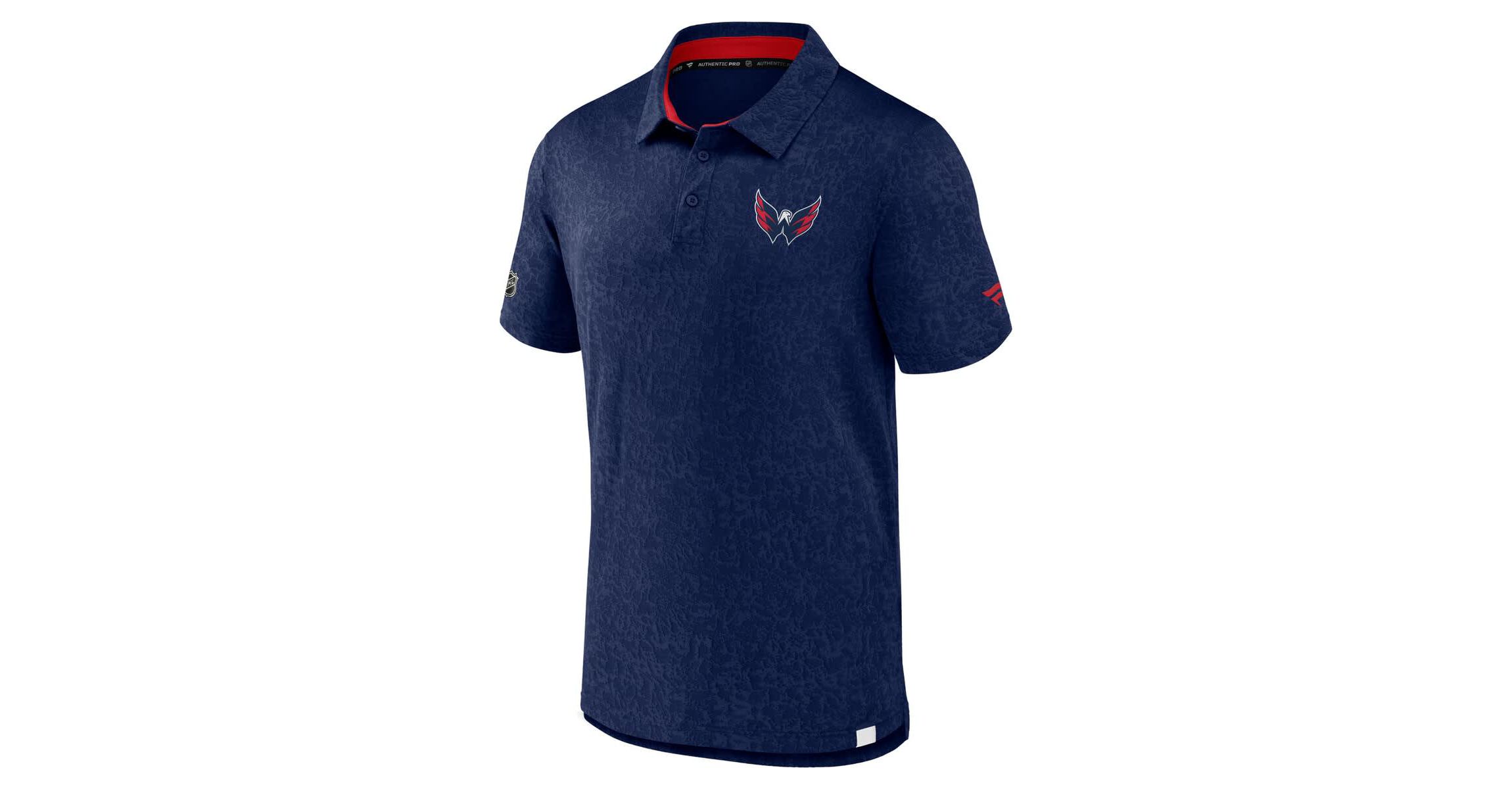 NHL Fanatics Washington Capitals Authentic Pro Jacquard Polo