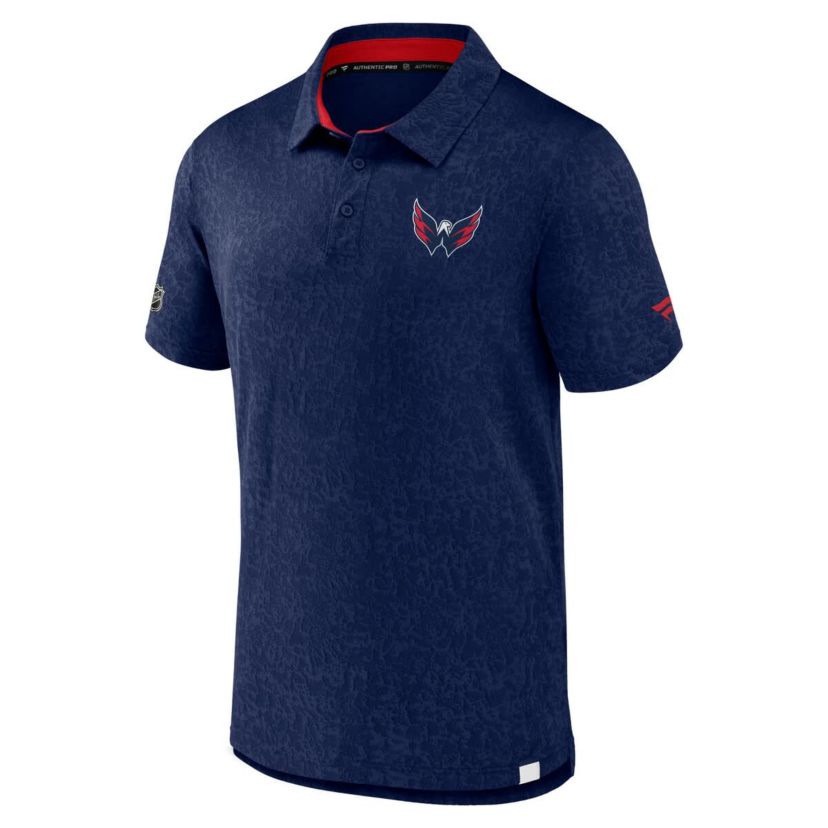NHL Fanatics Washington Capitals Authentic Pro Jacquard Polo
