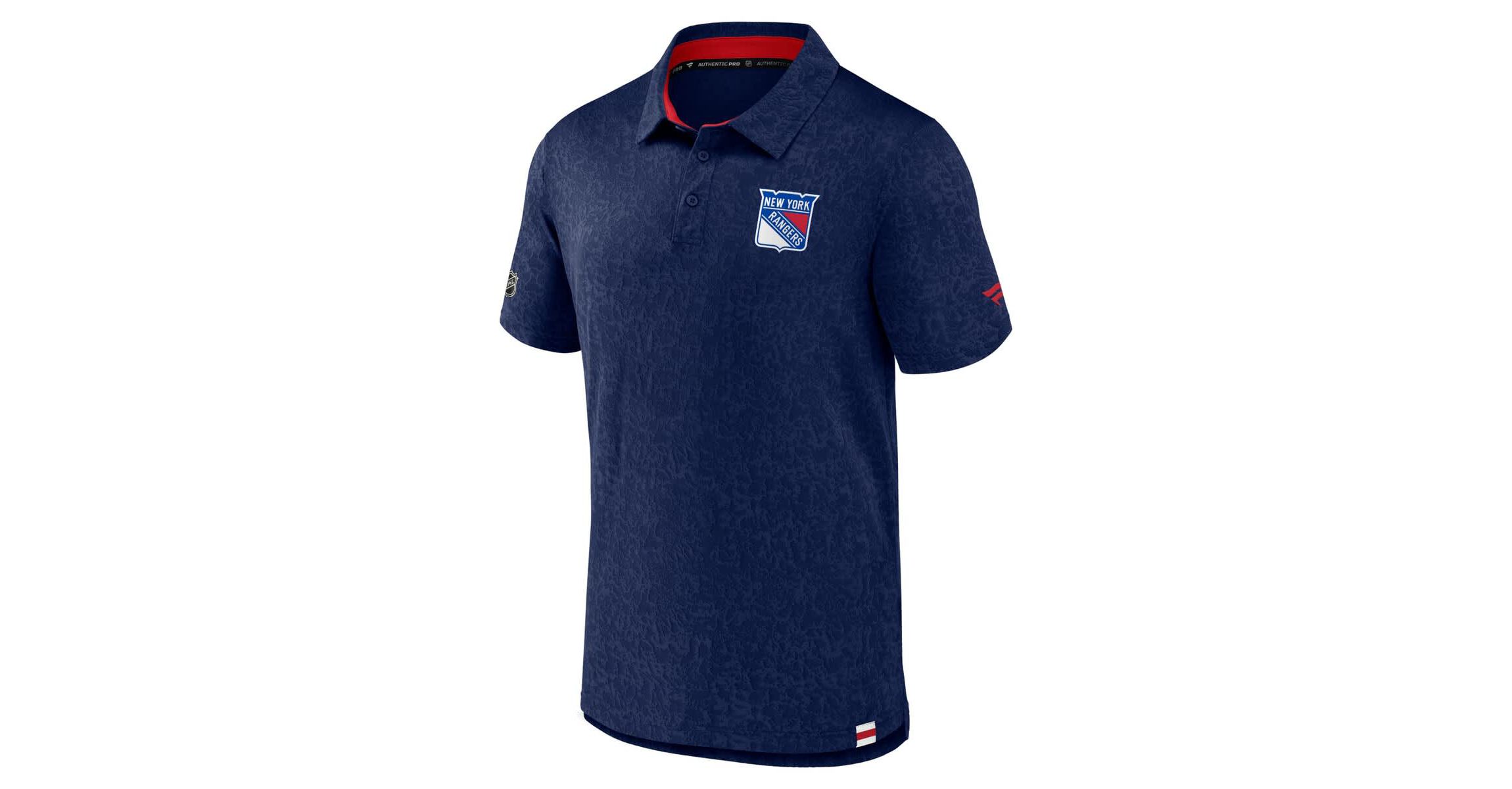 NHL Fanatics New York Rangers Authentic Pro Jacquard Polo