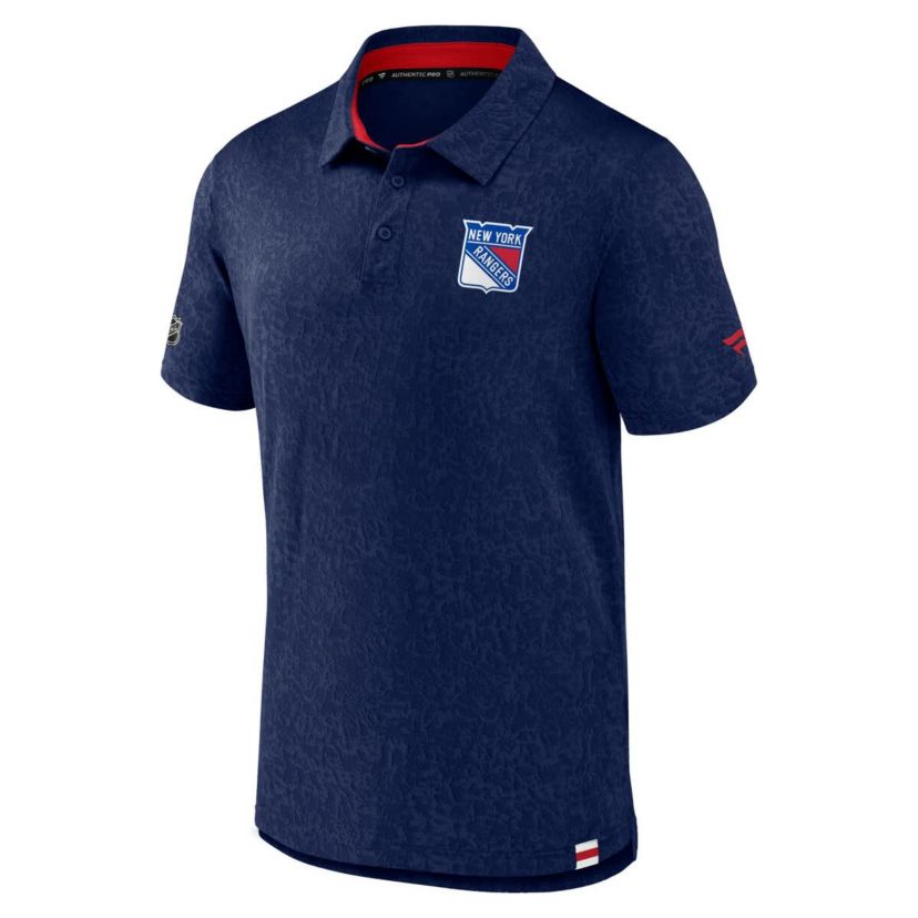 NHL Fanatics New York Rangers Authentic Pro Jacquard Polo