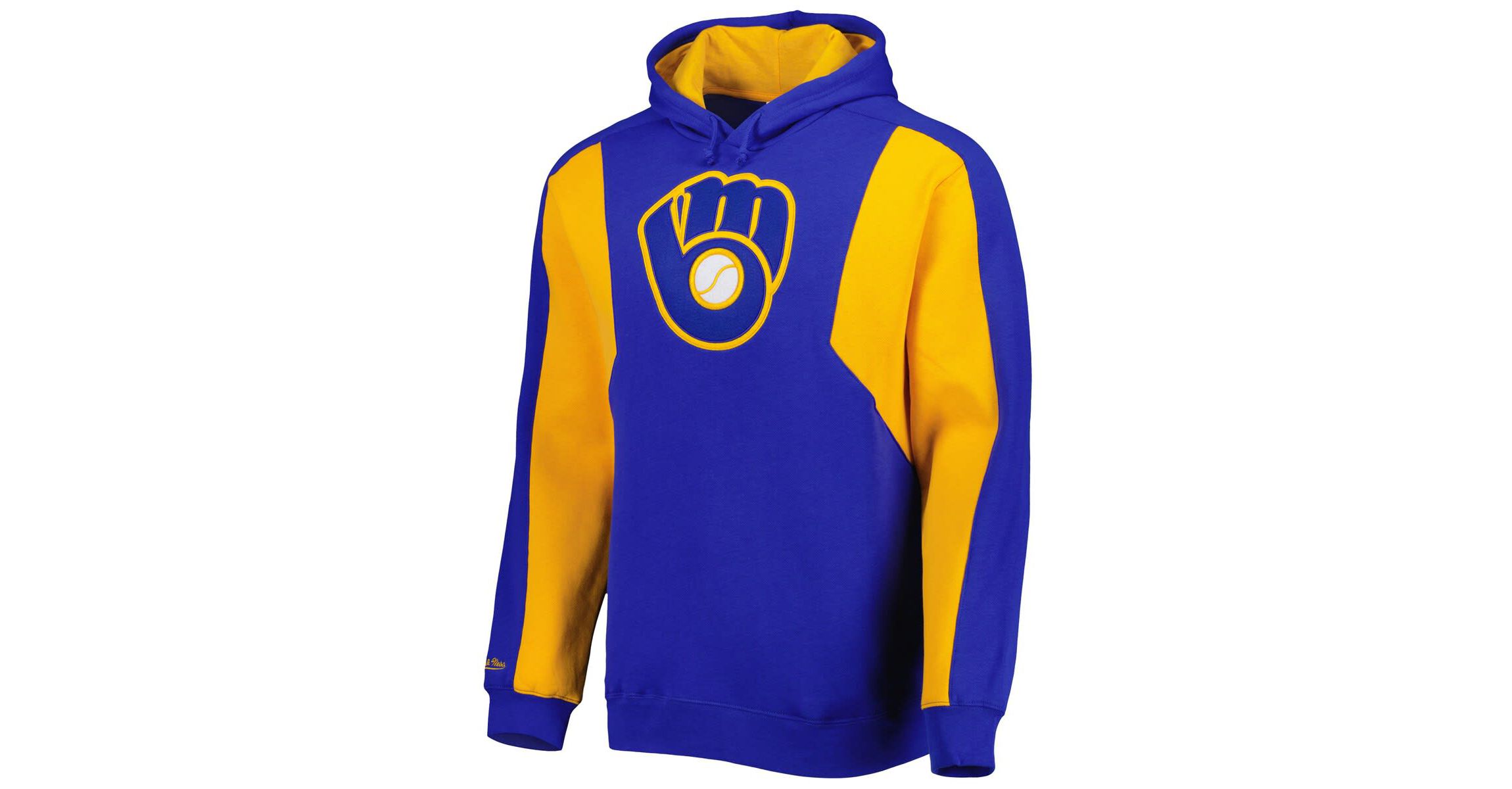 MLB Milwaukee Brewers Colorblocked Fleece Pullover Hoodie