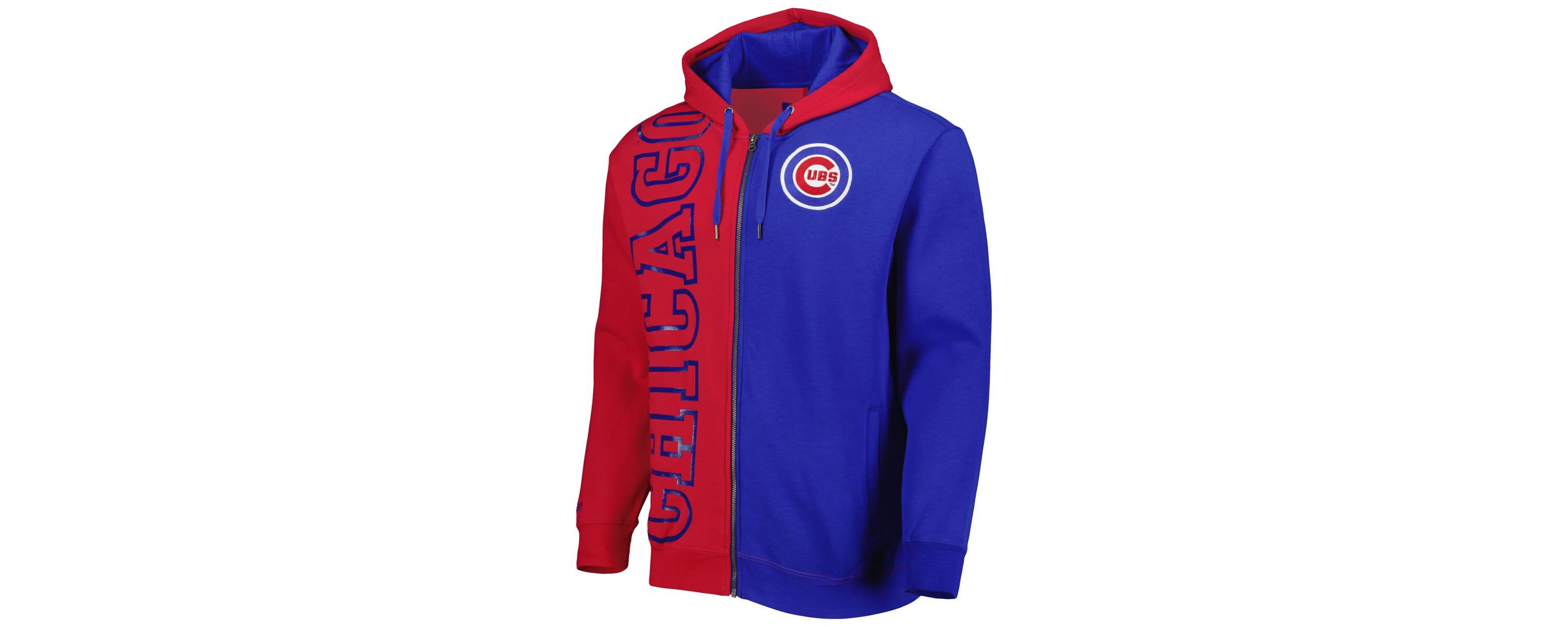 MLB Red/Royal Chicago Cubs Fleece Full-Zip Hoodie