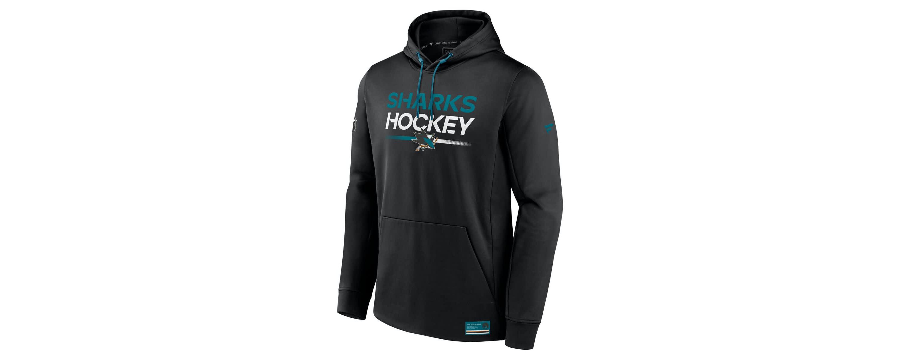 NHL Fanatics San Jose Sharks Authentic Pro Fleece Pullover Hoodie