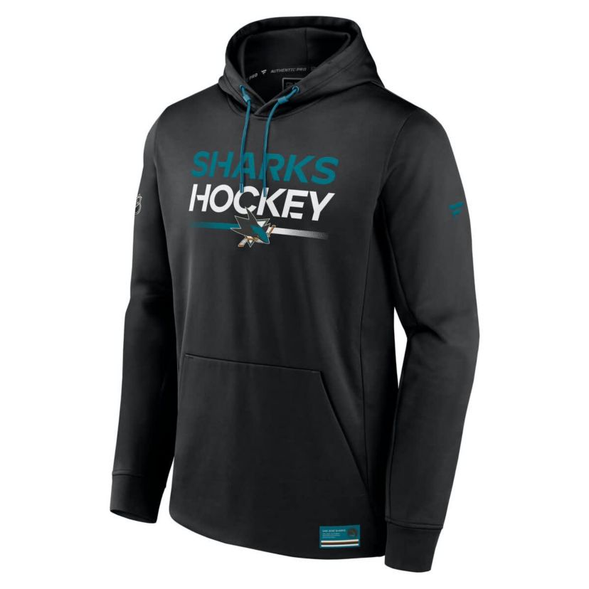 NHL Fanatics San Jose Sharks Authentic Pro Fleece Pullover Hoodie