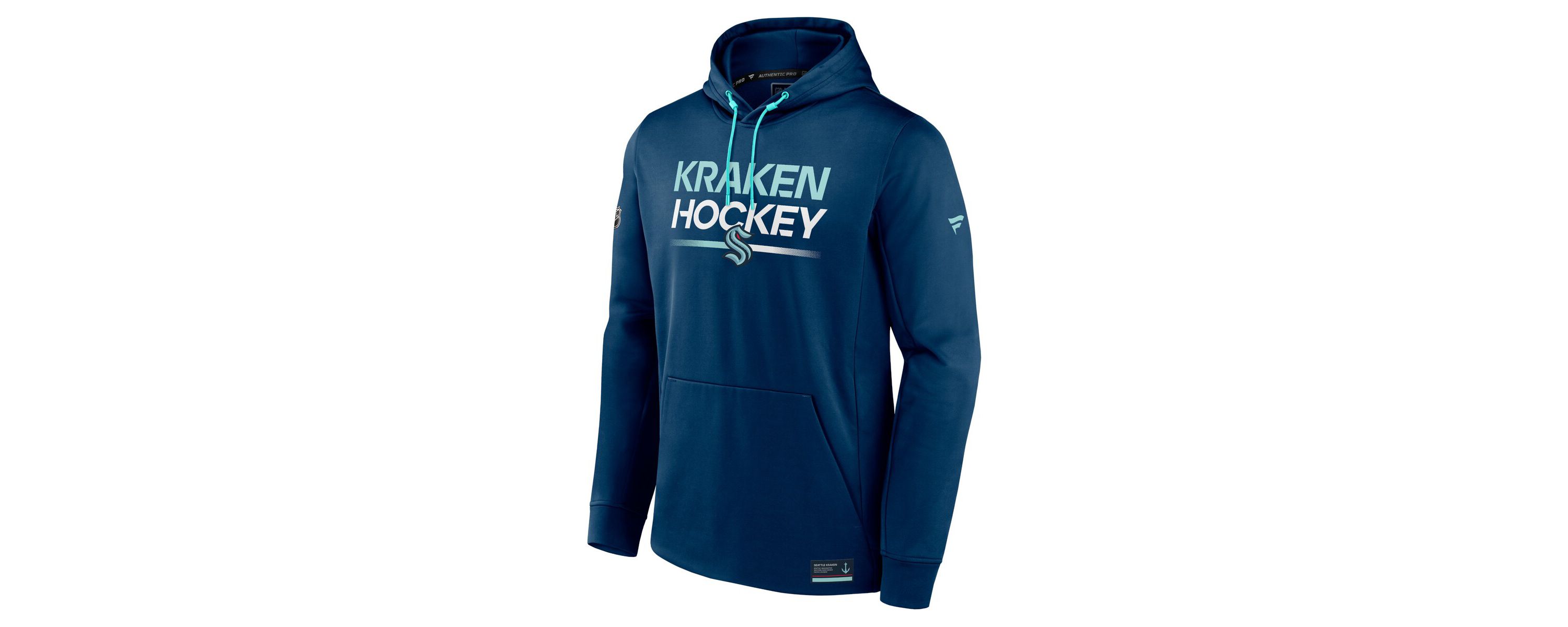NHL Fanatics Deep Sea Seattle Kraken Authentic Pro Pullover Hoodie