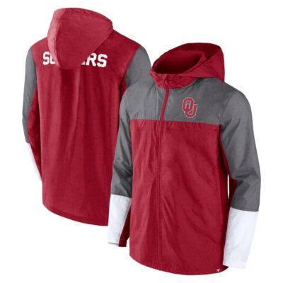 Men's NCAA Fanatics Crimson/Gray Oklahoma Sooners Game Day Ready Full-Zip Jacket