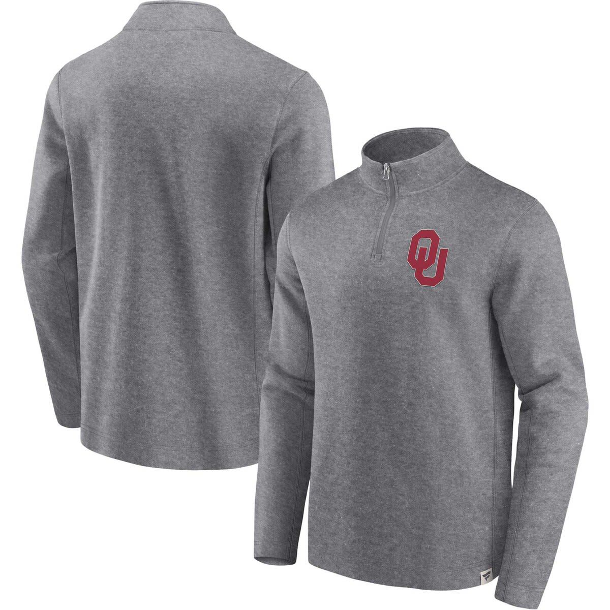 NCAA Fanatics Oklahoma Sooners Vintage Fleece Quarter-Zip Jacket