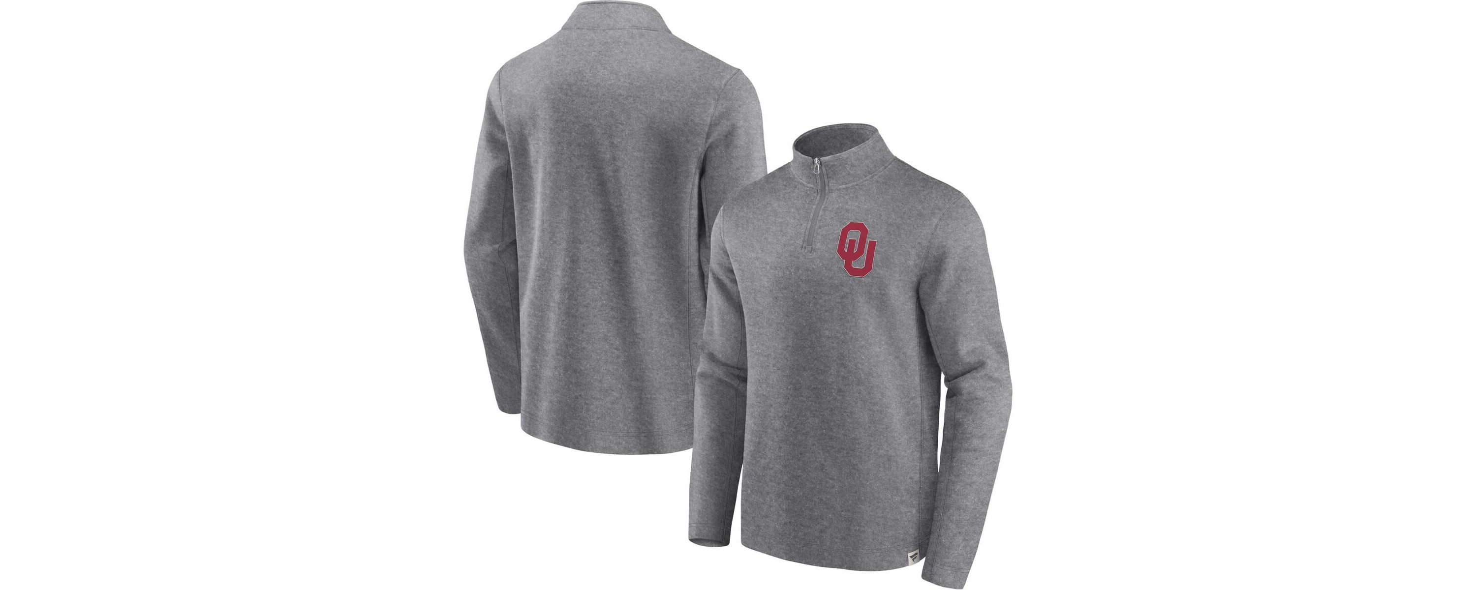 NCAA Fanatics Oklahoma Sooners Vintage Fleece Quarter-Zip Jacket