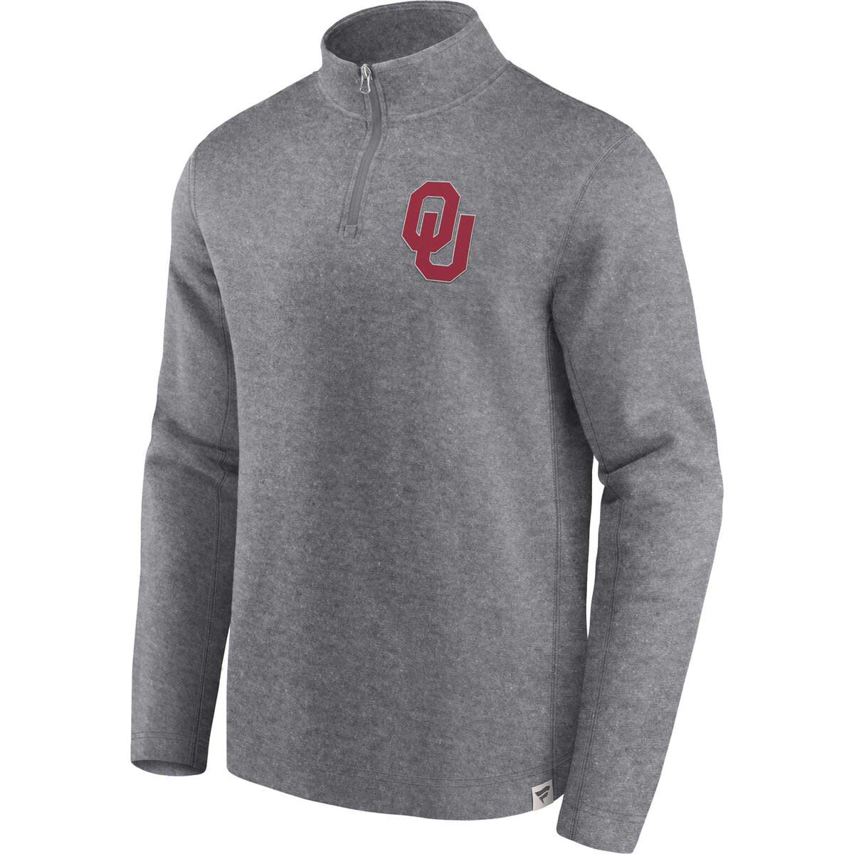 NCAA Fanatics Oklahoma Sooners Vintage Fleece Quarter-Zip Jacket