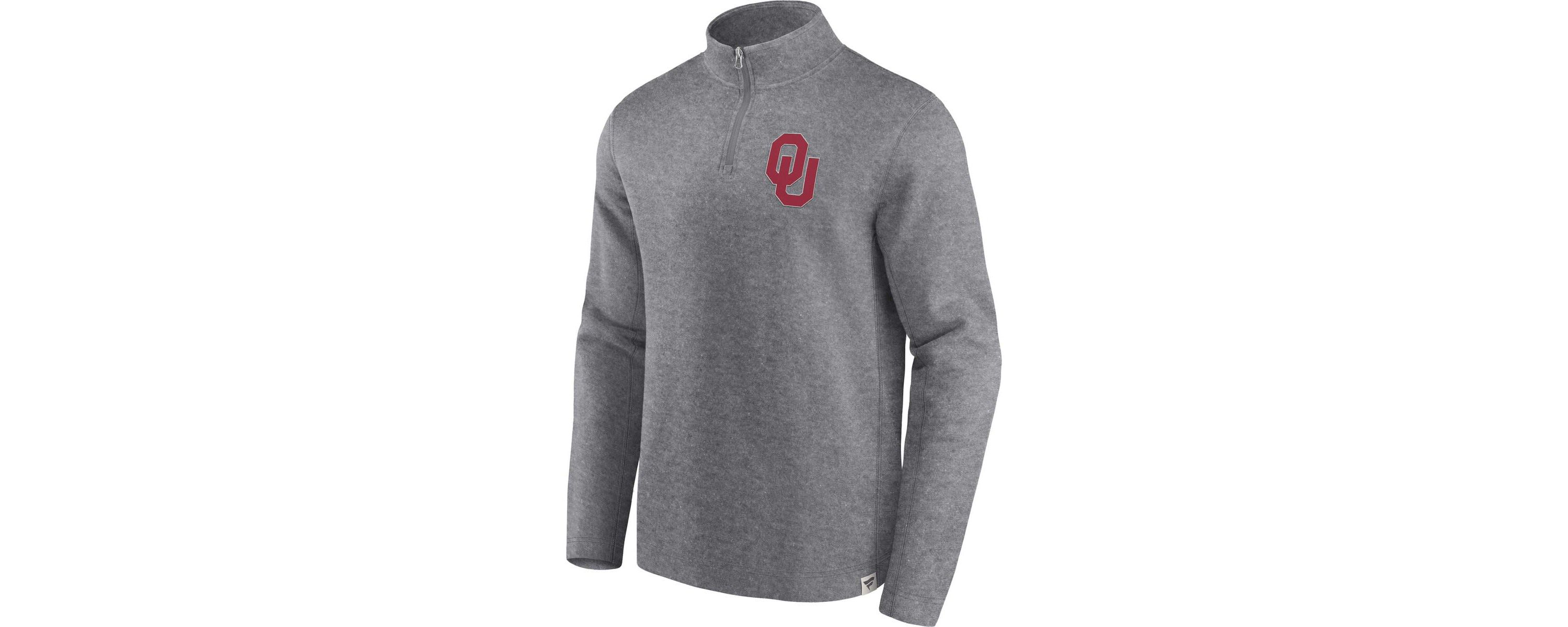 NCAA Fanatics Oklahoma Sooners Vintage Fleece Quarter-Zip Jacket