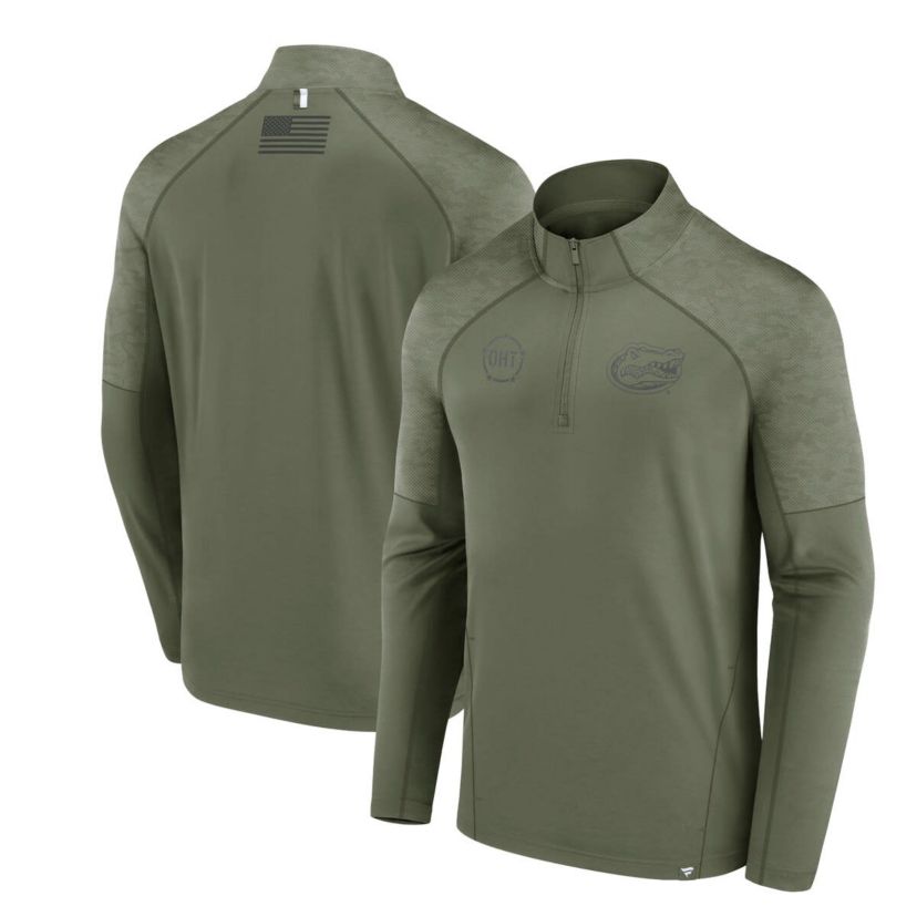 NCAA Fanatics Florida Gators OHT Military Appreciation Titan Raglan Quarter-Zip Jacket