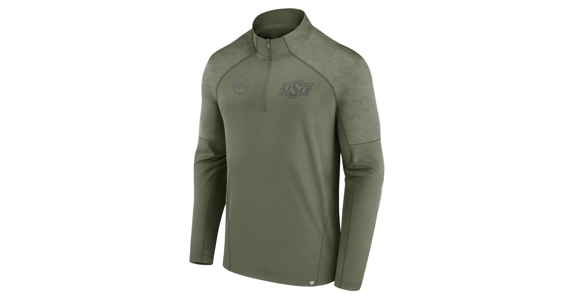 NCAA Fanatics Oklahoma State Cowboys OHT Military Appreciation Titan Raglan Quarter-Zip Jacket