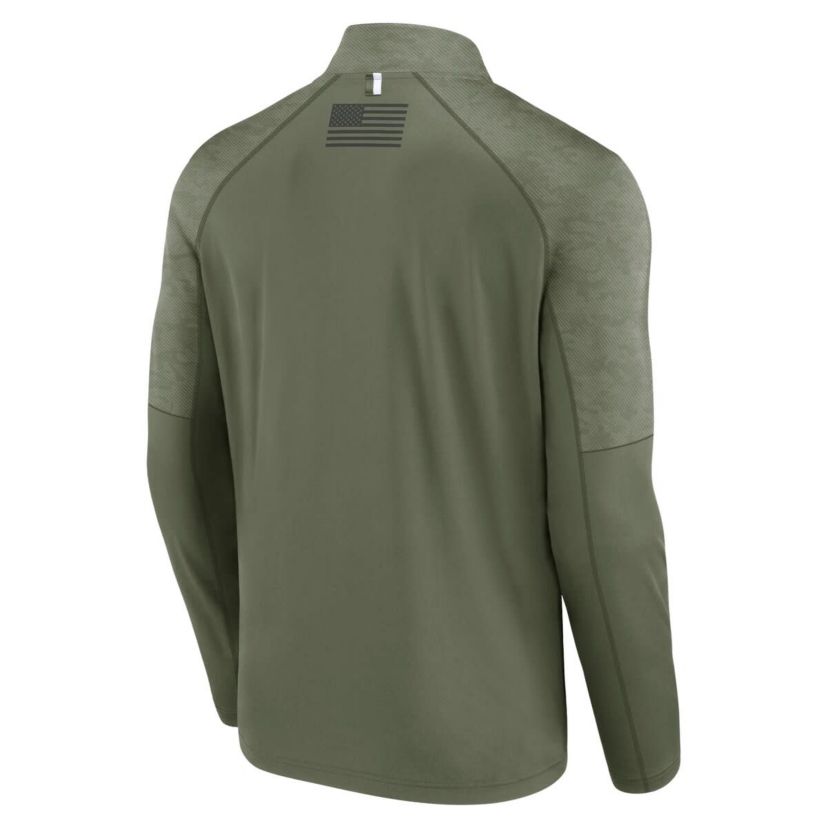 NCAA Fanatics Oklahoma State Cowboys OHT Military Appreciation Titan Raglan Quarter-Zip Jacket