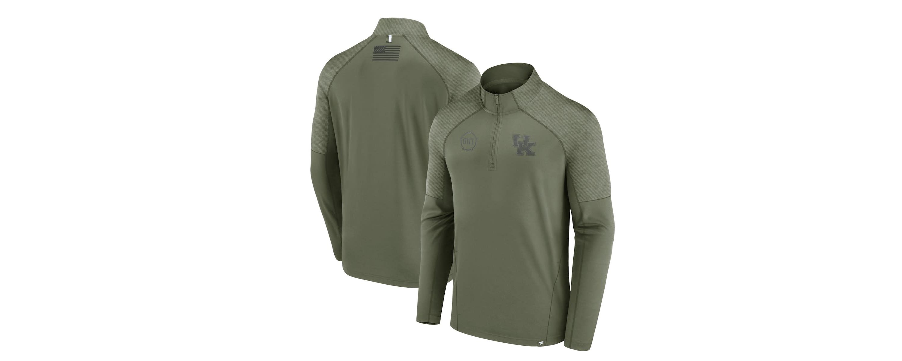 NCAA Fanatics Kentucky Wildcats OHT Military Appreciation Titan Raglan Quarter-Zip Jacket