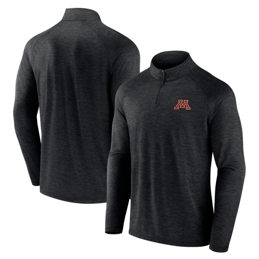 NCAA Fanatics Minnesota Golden Gophers Primary Logo Raglan Quarter-Zip Top