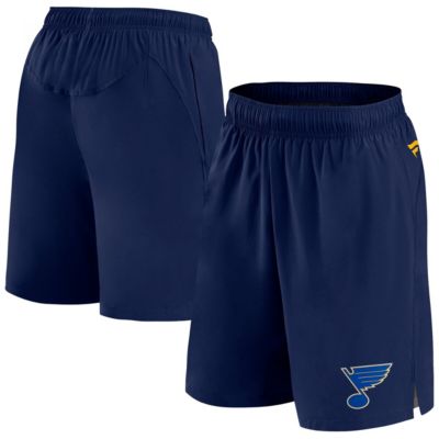 Men's NHL Fanatics St. Louis Blues Authentic Pro Tech Shorts, Navy Blue, Small