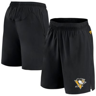 Men's NHL Fanatics Pittsburgh Penguins Authentic Pro Tech Shorts, Black, Small