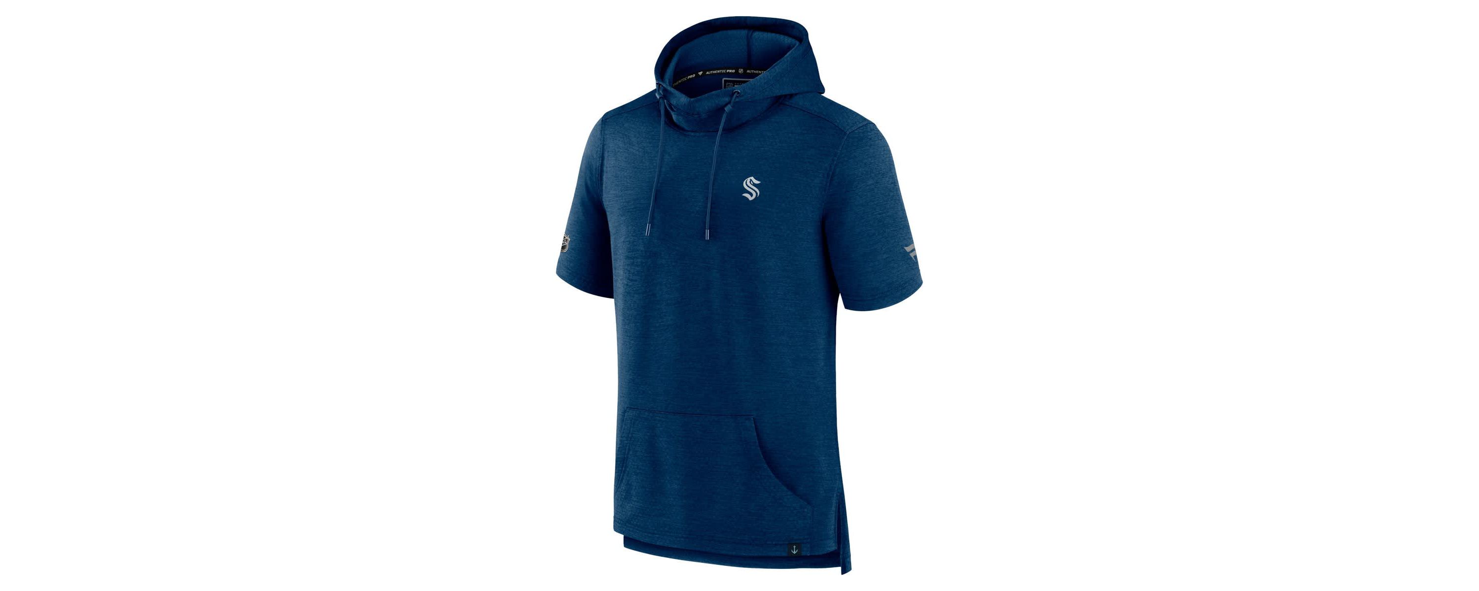 NHL Fanatics Seattle Kraken Authentic Pro Short Sleeve Pullover Hoodie