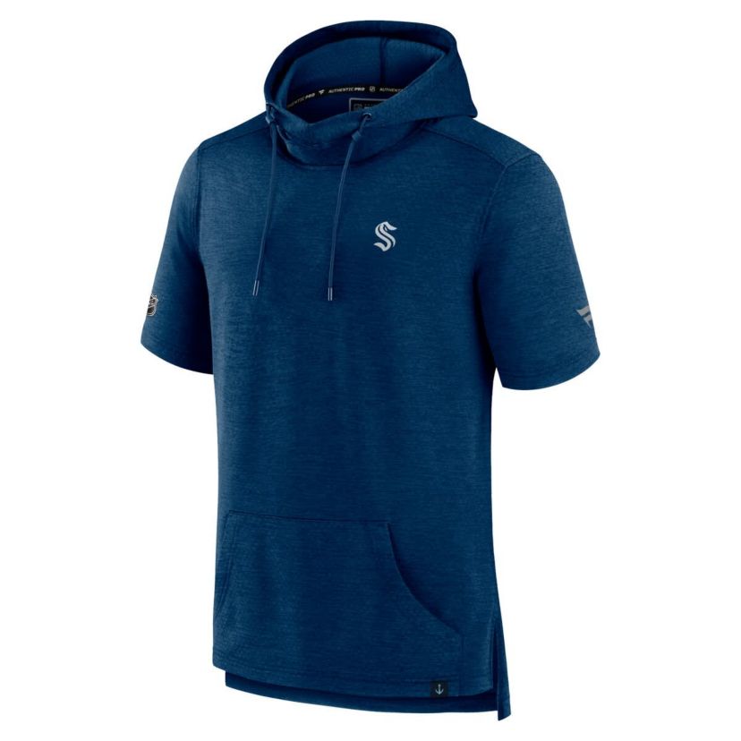 NHL Fanatics Seattle Kraken Authentic Pro Short Sleeve Pullover Hoodie