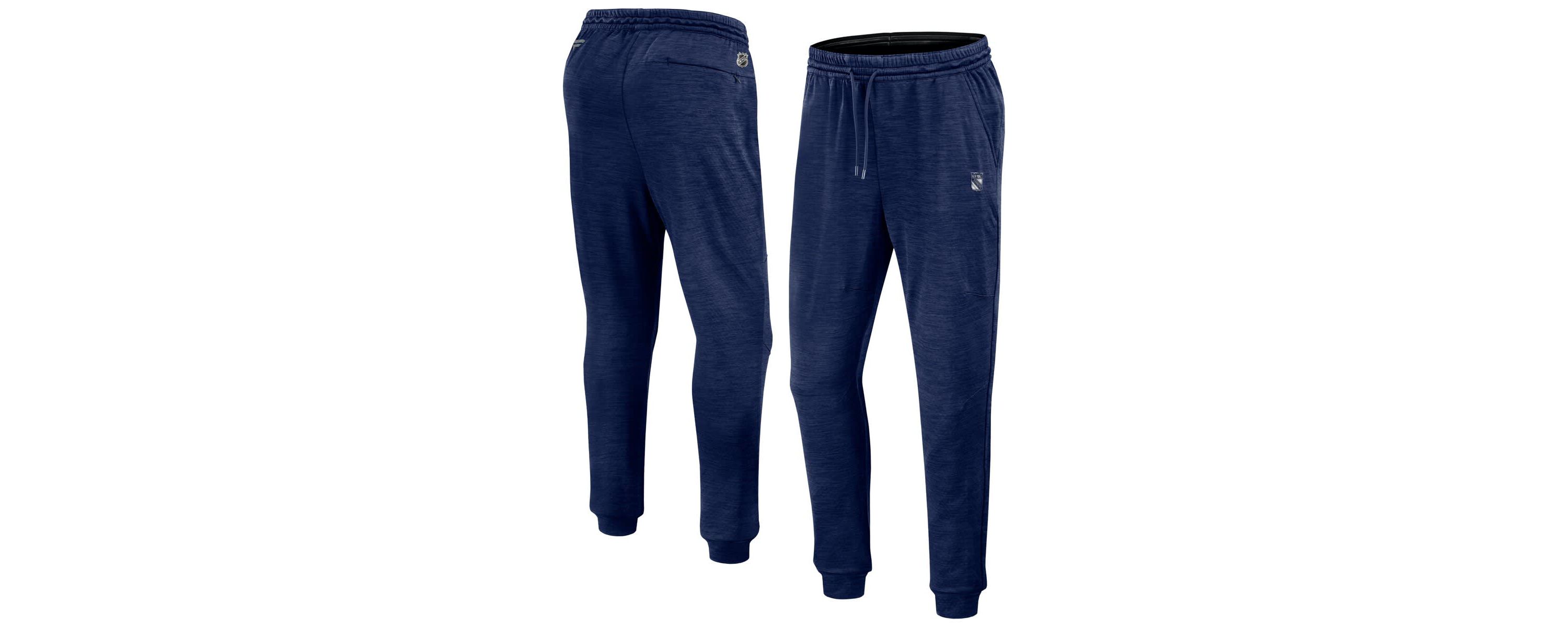 NHL Fanatics Heather New York Rangers Authentic Pro Fleece Sweatpants